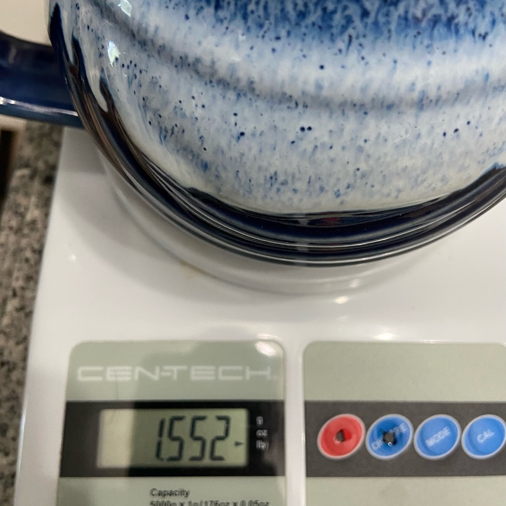 Artisan Made Pottery Stoneware Small Pitcher/Creamer Blue Drip Glaze Handmade - Picture 11 of 15